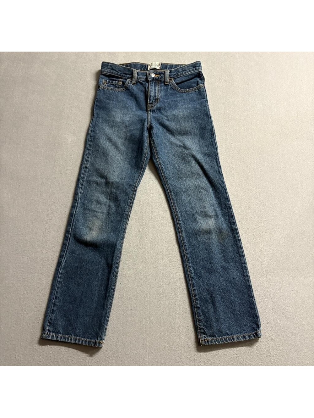 The Childrens Place Boys Straight Jeans Size 10 Blue Denim Adjustable Waist